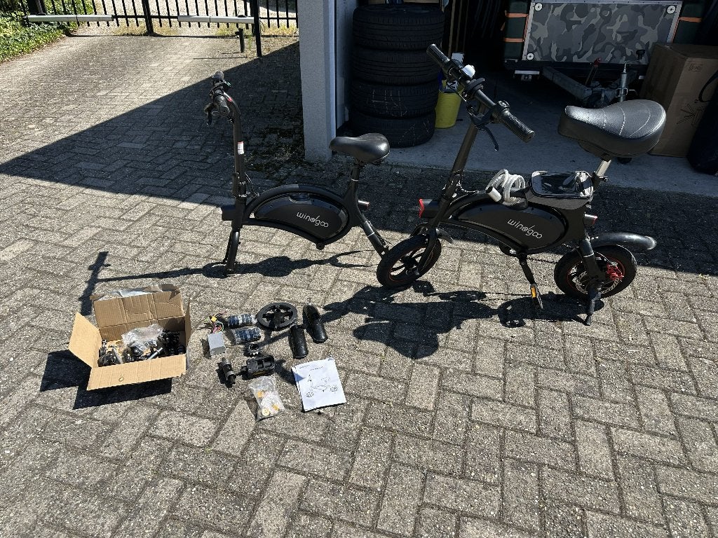 Windgoo electrische fiets + parts + betere accu + Puch zadel, Minder dan 30 km per accu, Gebruikt, Minder dan 47 cm, Ophalen