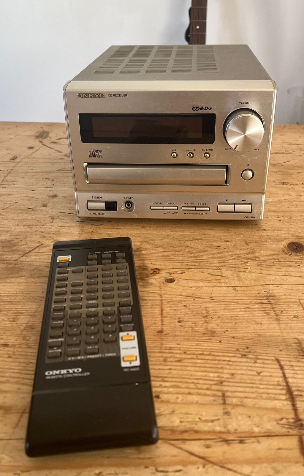 Onkyo CR-185X receiver met tuner en afstandsbediening, Ophalen of Verzenden, Gebruikt, Onkyo