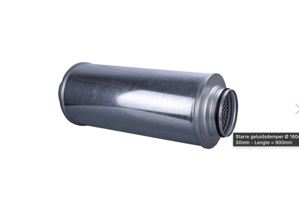 Starre geluidsdemper Ø 160mm - 900mm lang, Ophalen of Verzenden, Zo goed als nieuw, Ventilator en Afzuiger