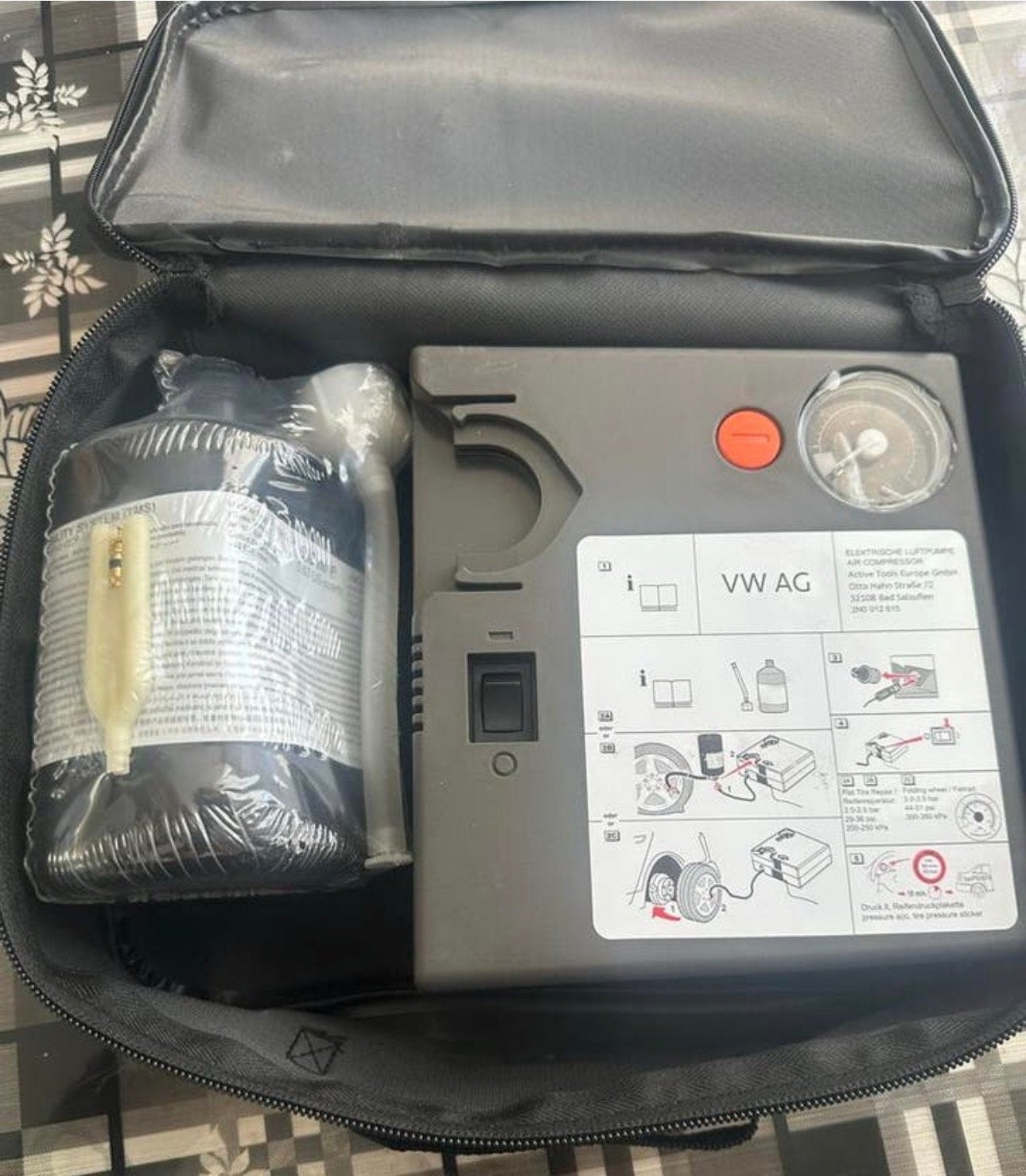 VW AG Bandenreparatieset met Compressor en Sealant, Ophalen of Verzenden, Nieuw