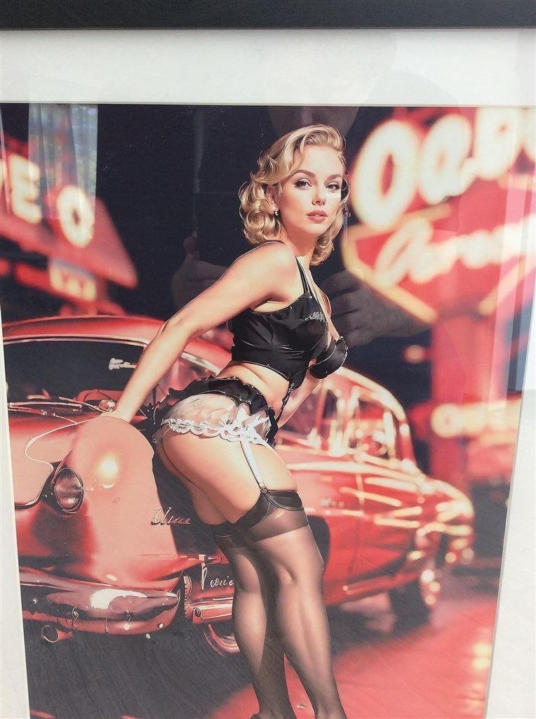 40x50cm Retro Las Vegas Pin up auto Affiche Poster, Verzenden, Nieuw, A1 t/m A3, Film en Tv