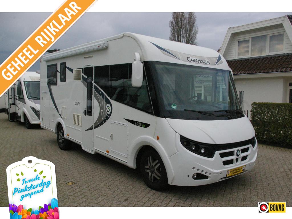 Chausson Exaltis 6028 EB Queensbed, Hefbed., Integraal, Ringverwarming, Fiat, Airbags