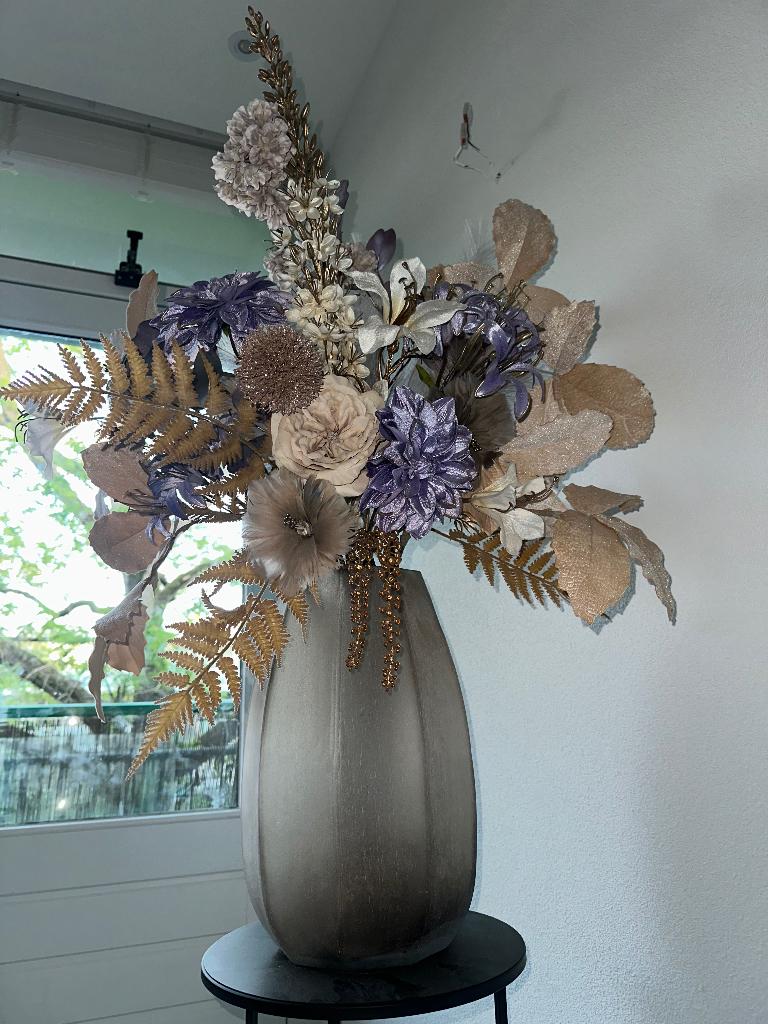 Zijde bloemen incl vaas, Ophalen, Handgemaakt, Overige typen, Zijde