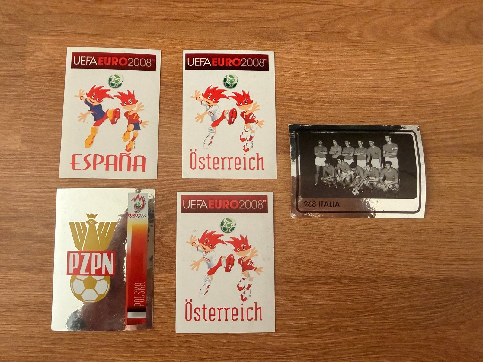 Panini Euro 2008 Stickers - Spanje, Oostenrijk, Polen, Itali, Ophalen of Verzenden, Gebruikt, Overige sporten, Poster, Plaatje of Sticker