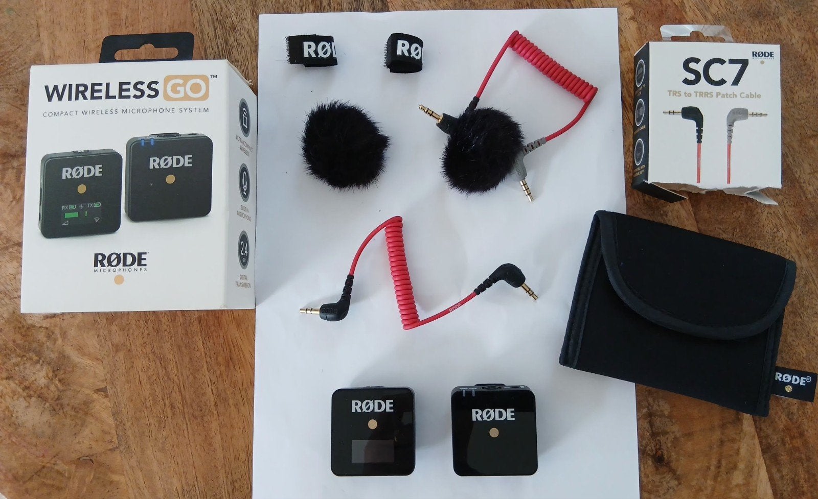 Rode Wireless Go met Interview Go en SC7 kabel, Ophalen of Verzenden, Zo goed als nieuw, Overige typen, Draadloos