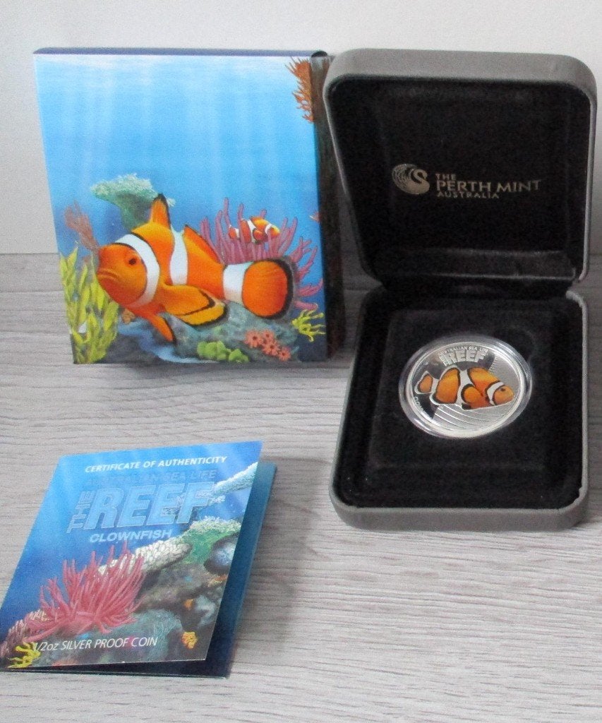 Clownfisch 50 cents Australia 2010 PROOF silver 0.999, Ophalen of Verzenden, Setje, Zilver