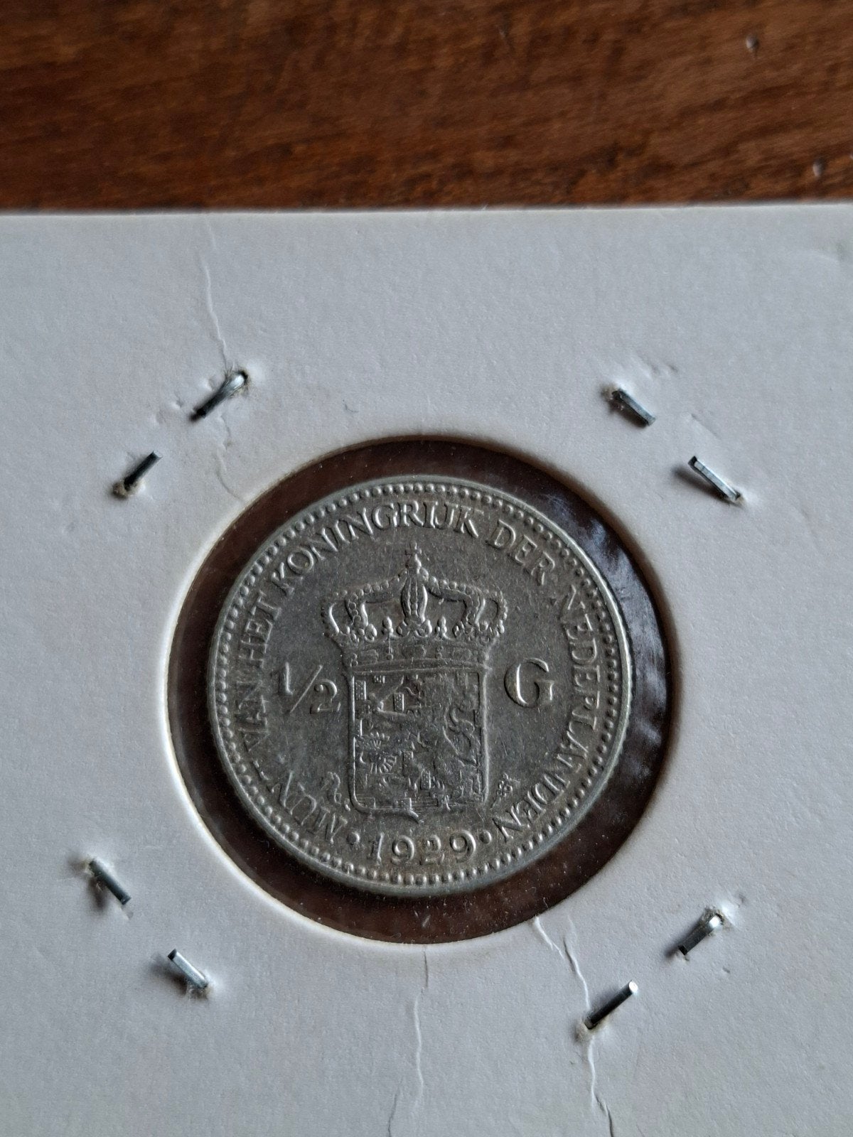 Zilveren halve gulden Koningin Wilhelmina 1929, ½ gulden, Zilver, Ophalen of Verzenden, Koningin Wilhelmina