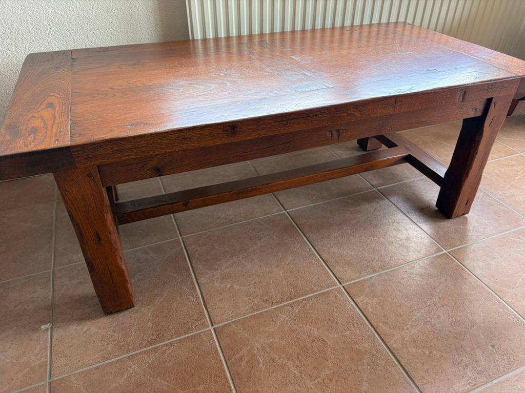 Salon en bijzettafel kersen gekleurde, Huis en Inrichting, Gebruikt, Rond, Minder dan 50 cm, 50 tot 100 cm