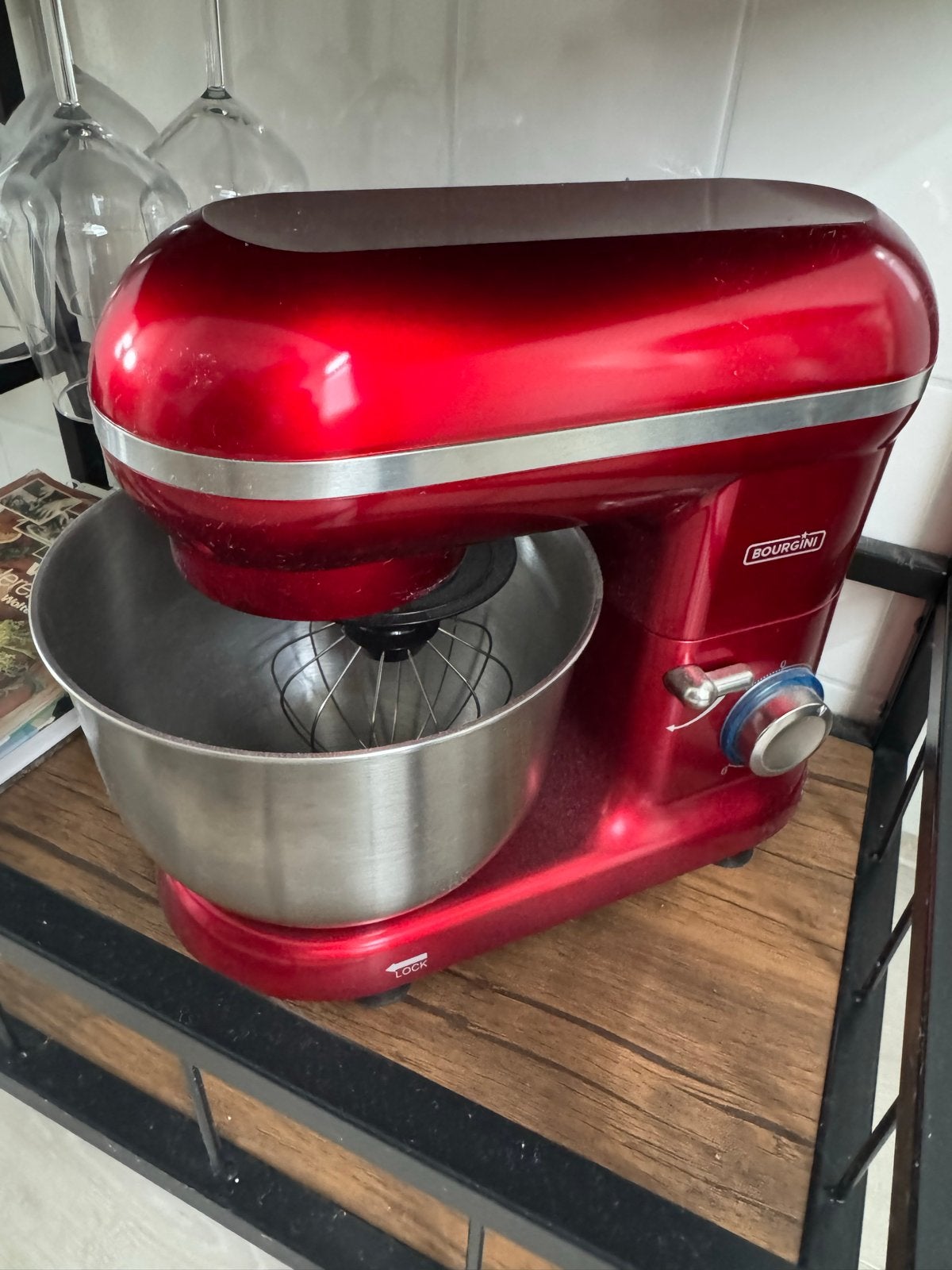 Bourgini Keukenmachine - Rood - Zo goed als nieuw, Witgoed en Apparatuur, Keukenmixers, 3 tot 4 liter, Ophalen of Verzenden, Zo goed als nieuw