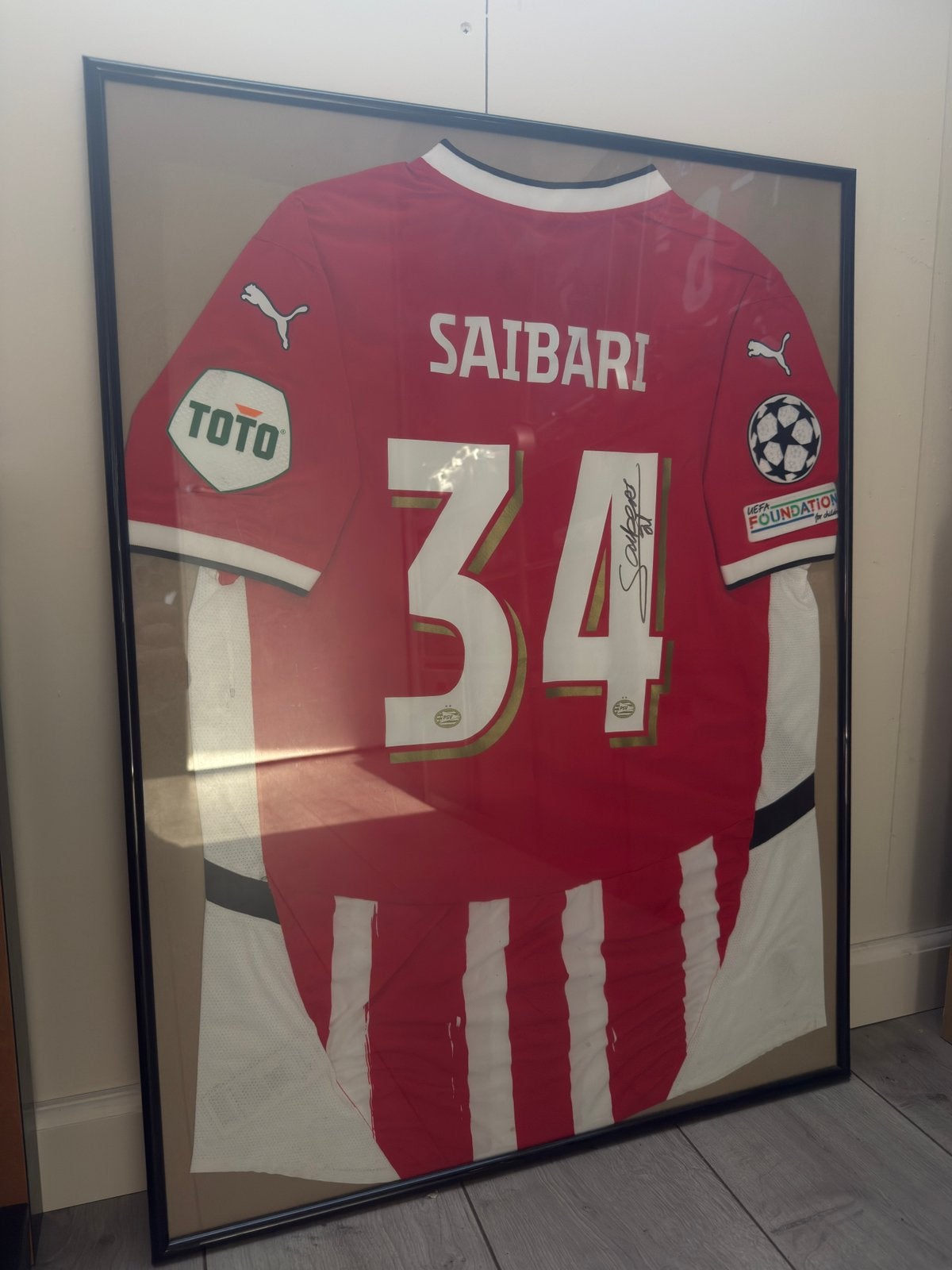 Matchworn Ismael Saibari PSV vs Liverpool (Champions League), Ophalen, Zo goed als nieuw, PSV, Shirt