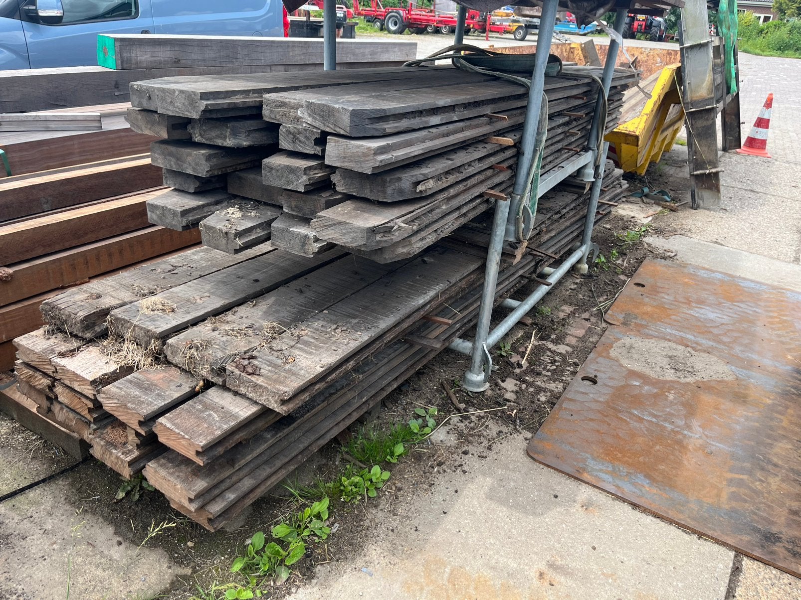 Hardhouten damwand planken, Ophalen, Gebruikt, Plank, Overige houtsoorten