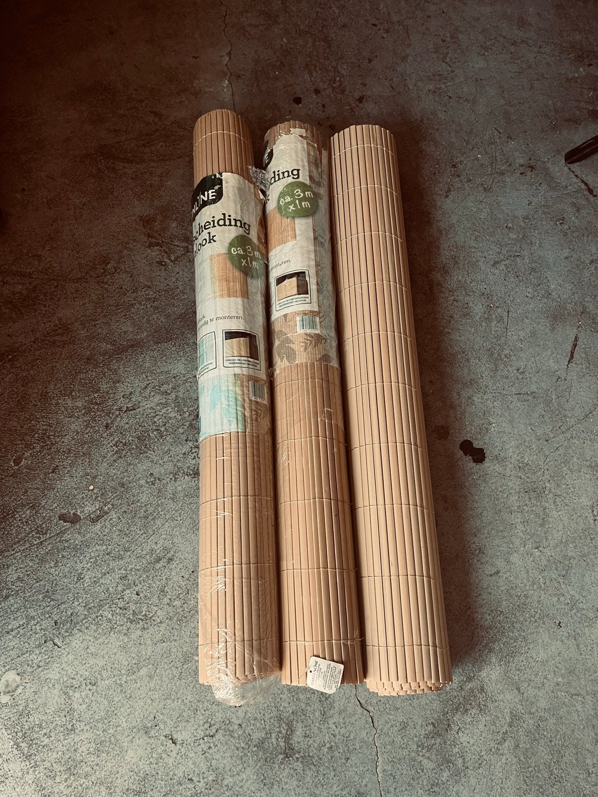 Nieuwe Bamboe Afscheiding Tuinhek - 3 rollen, Overige materialen, 100 tot 150 cm, Nieuw, Ophalen of Verzenden