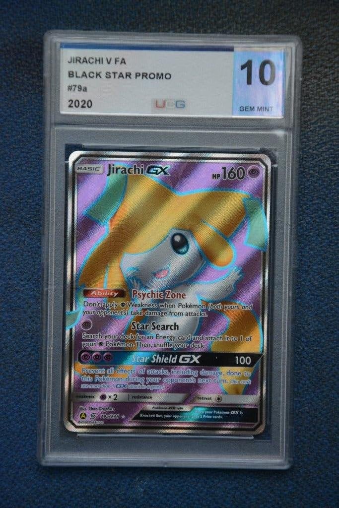 Jirachi Full Art Black Star Promo UCG 10, Ophalen of Verzenden, Gebruikt, Losse kaart, Foil