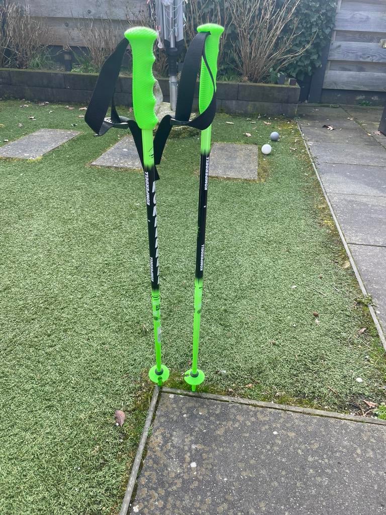 Komperdell ski stokken kids, Sport en Fitness, Stokken, Zo goed als nieuw, Skiën, Minder dan 100 cm