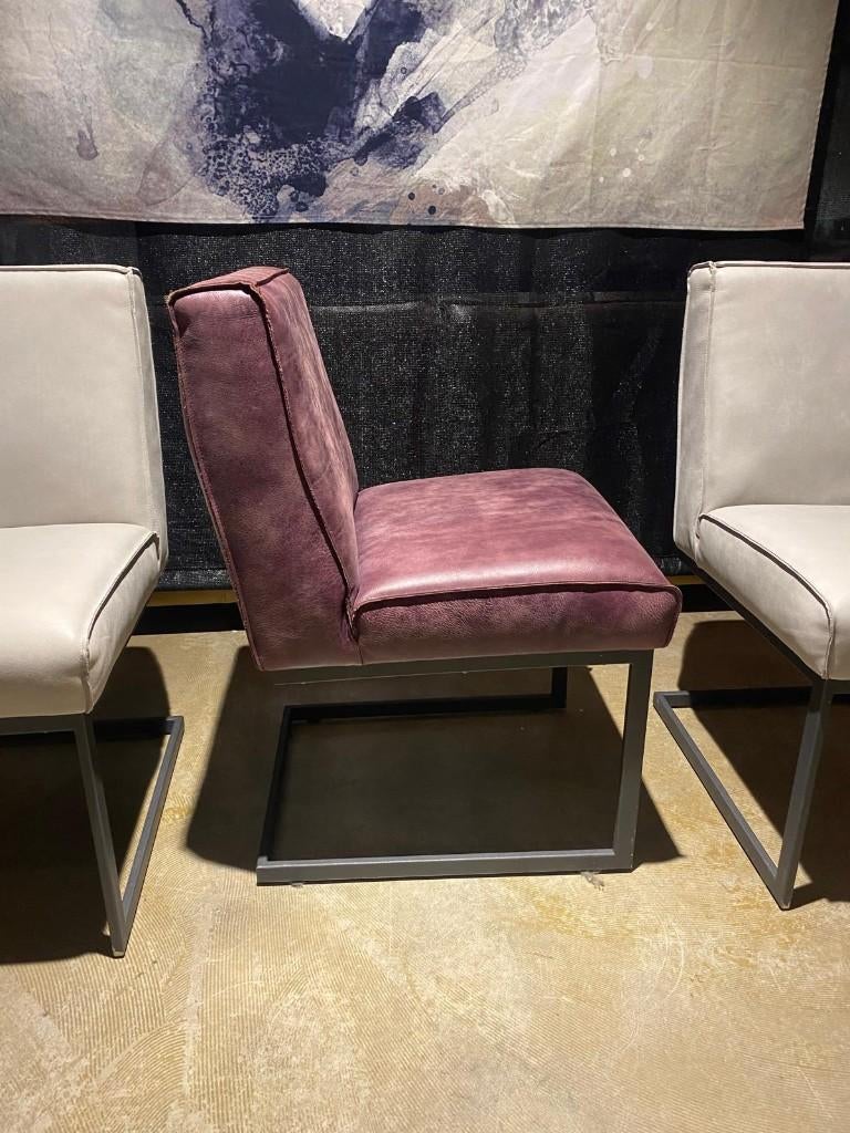 Lara set van 3 stoelen Africa leder nu €900,-, Huis en Inrichting, Stoelen, Ophalen, Overige kleuren, Drie, Nieuw