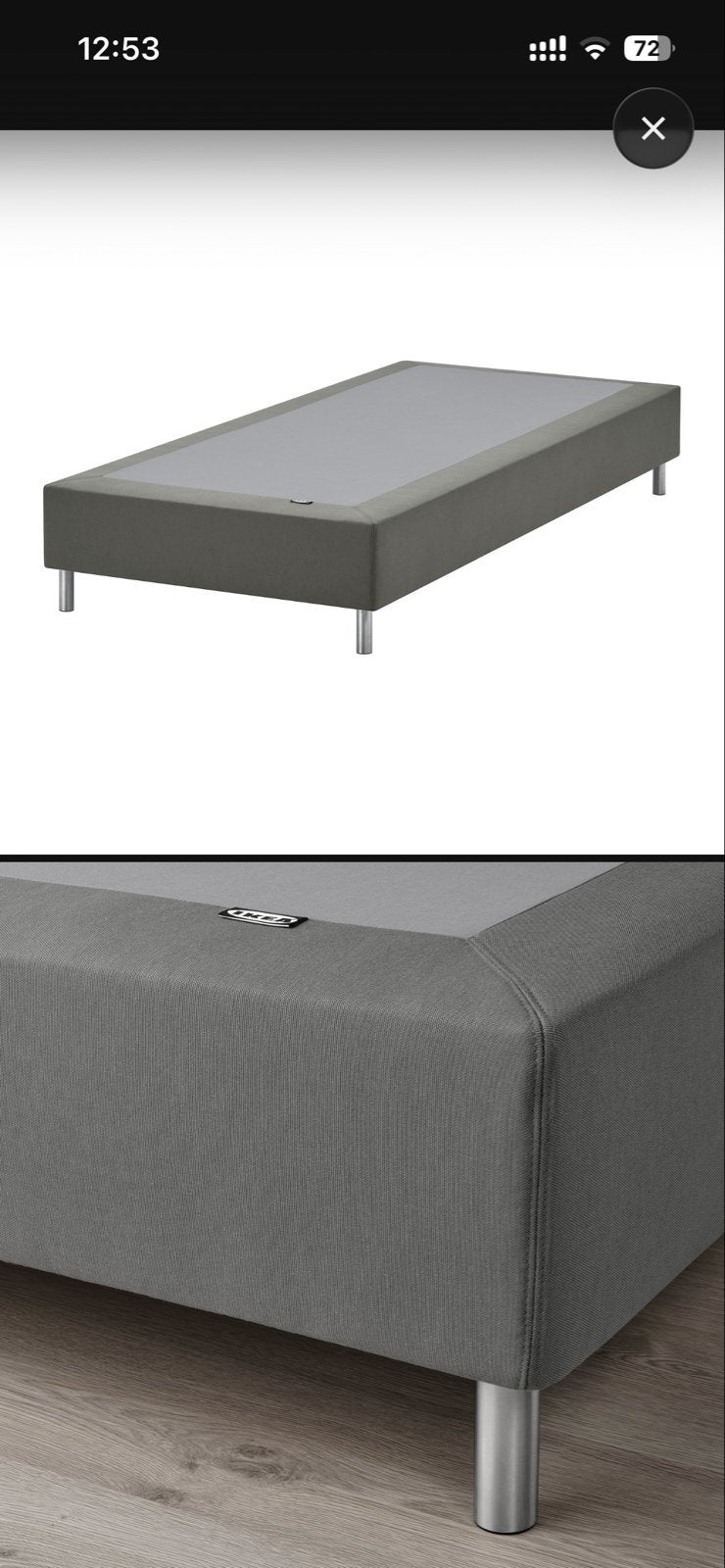 IKEA Lyngör matrasbodem met binnenvering 90x200, Ophalen, 90 cm, Eenpersoons, Zo goed als nieuw