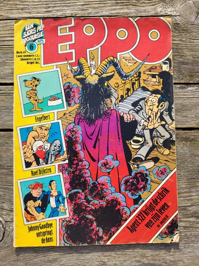 Eppo 1975 nummer 6 - Agent 327, Engelbert, Roel Dijkstra, Boeken, Stripboeken, Eén stripboek, Ophalen of Verzenden, Gelezen, Diverse