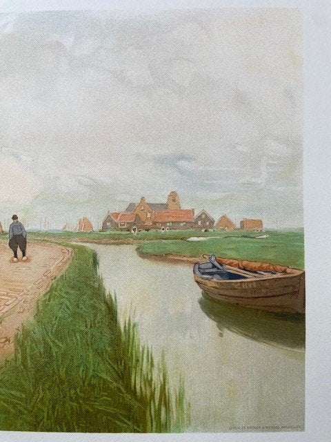 poster Henri Cassiers 'Volendam' rond 1900, Ophalen of Verzenden, Zo goed als nieuw, A1 t/m A3, Overige onderwerpen