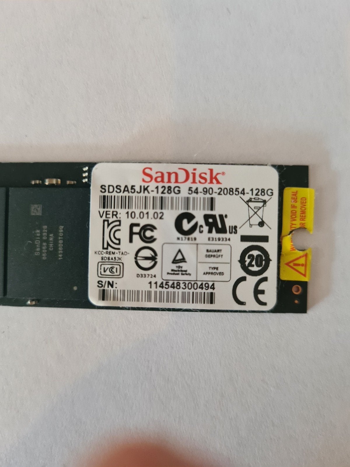 SanDisk SSD SDSA5JK-128G 128GB M.2 SATA, Computers en Software, Harde schijven, Ophalen of Verzenden