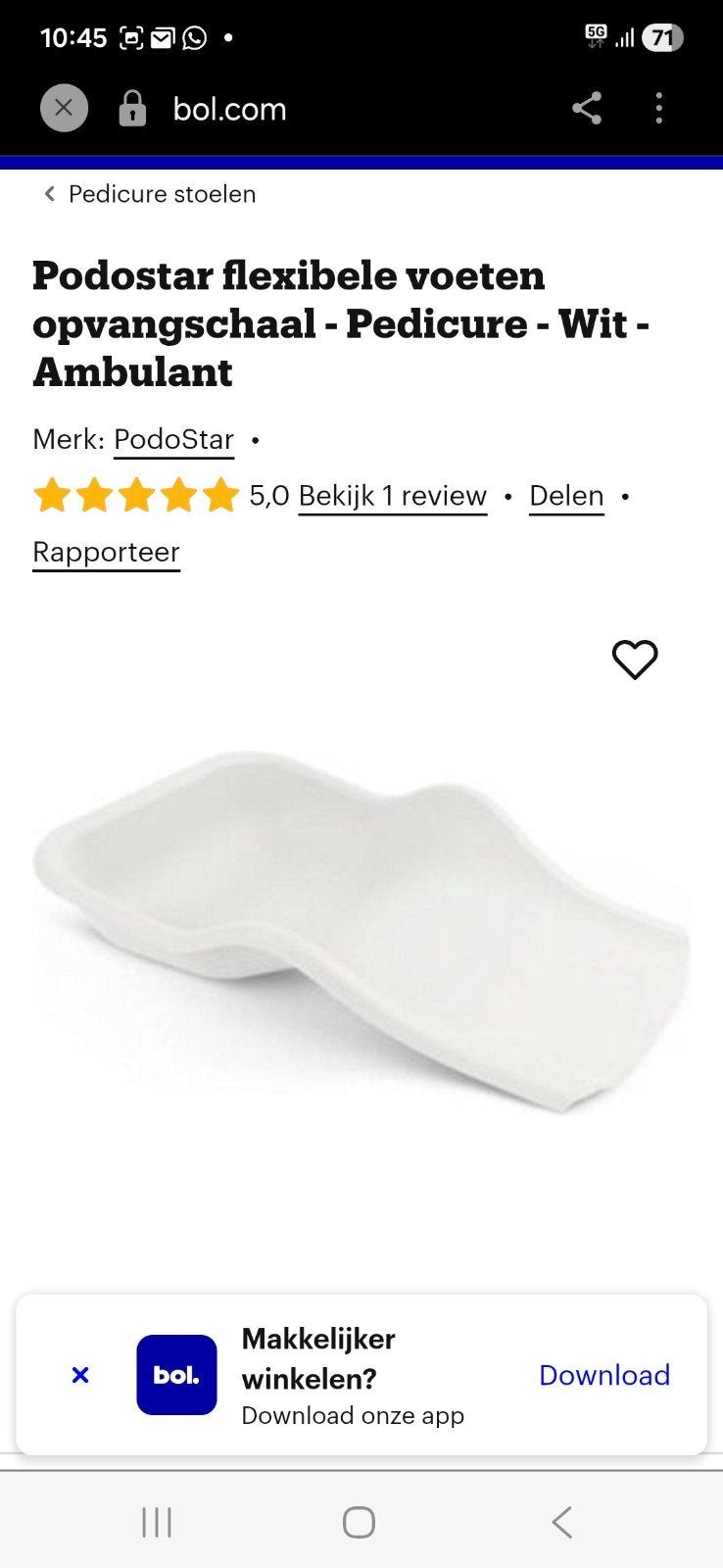 Podologische voetenopvangschaal, Ophalen of Verzenden, Overige typen
