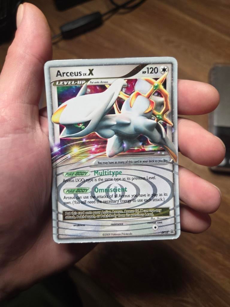 Arceus Lv. X DP53 Diamond en Pearl Black Star Promo 2009, Ophalen of Verzenden, Zo goed als nieuw, Losse kaart, Foil