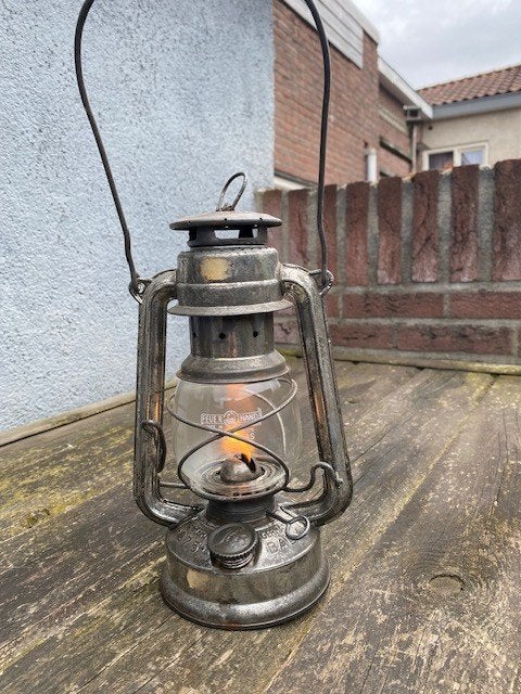 stormlamp feuerhand baby 275, Antiek en Kunst, Antiek | Lampen, Ophalen of Verzenden
