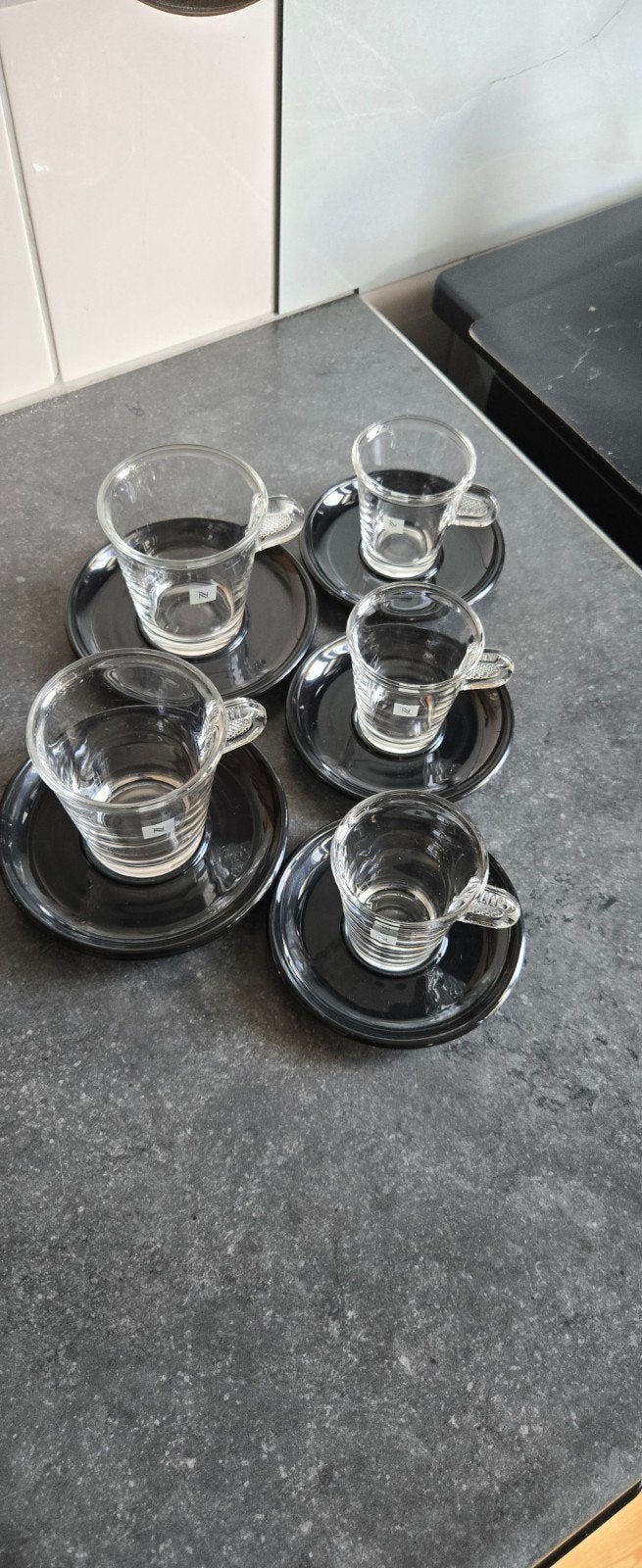 Nespresso koffiekopjes met schotels - 6 stuks, Huis en Inrichting, Overige merken, Ophalen of Verzenden, Modern, Kop(pen) en/of Schotel(s)