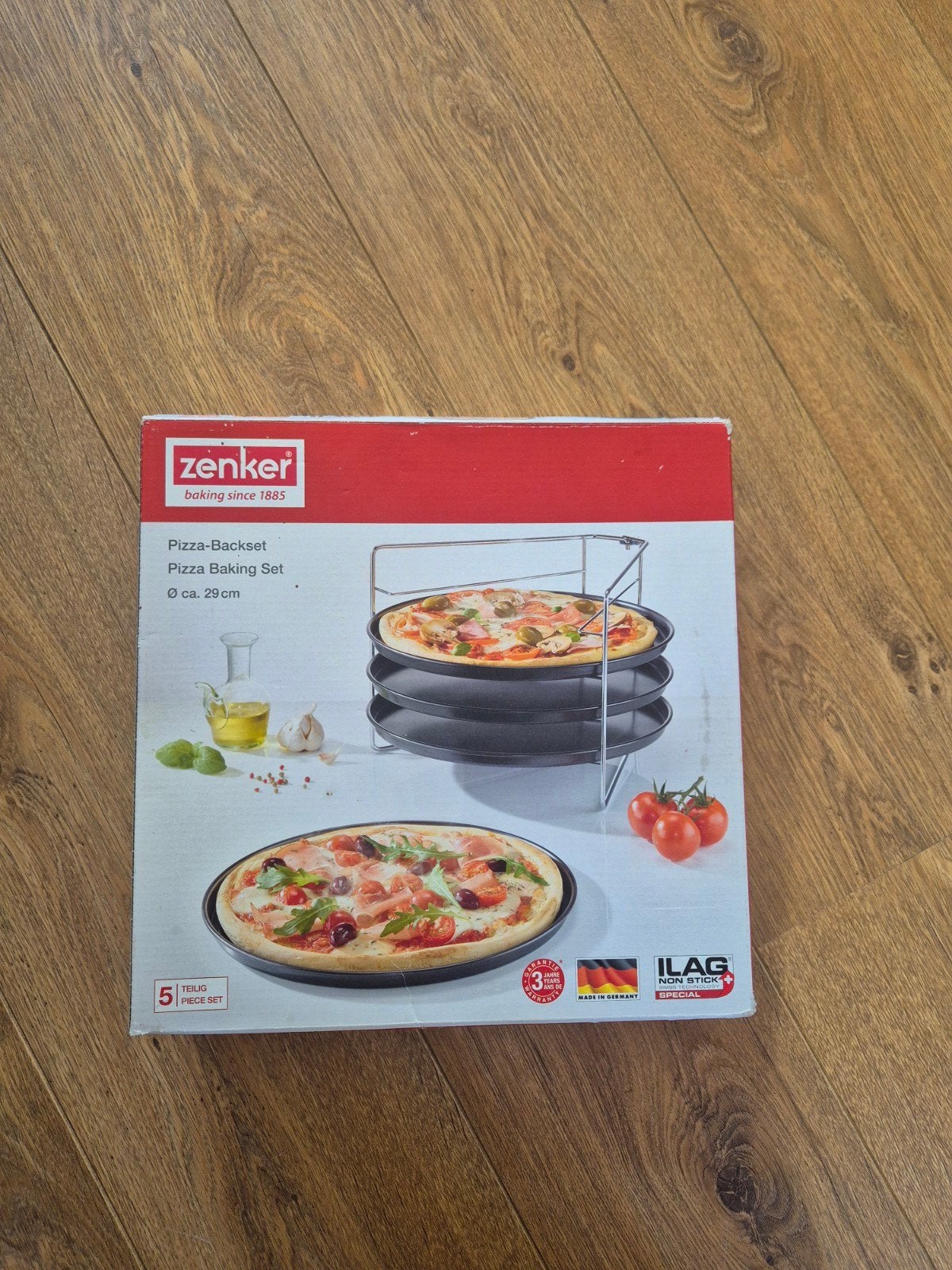 Zenker Pizza-Backset - 4 pizza's tegelijk, Ophalen of Verzenden, Zo goed als nieuw, Overige merken, Pizzaoven