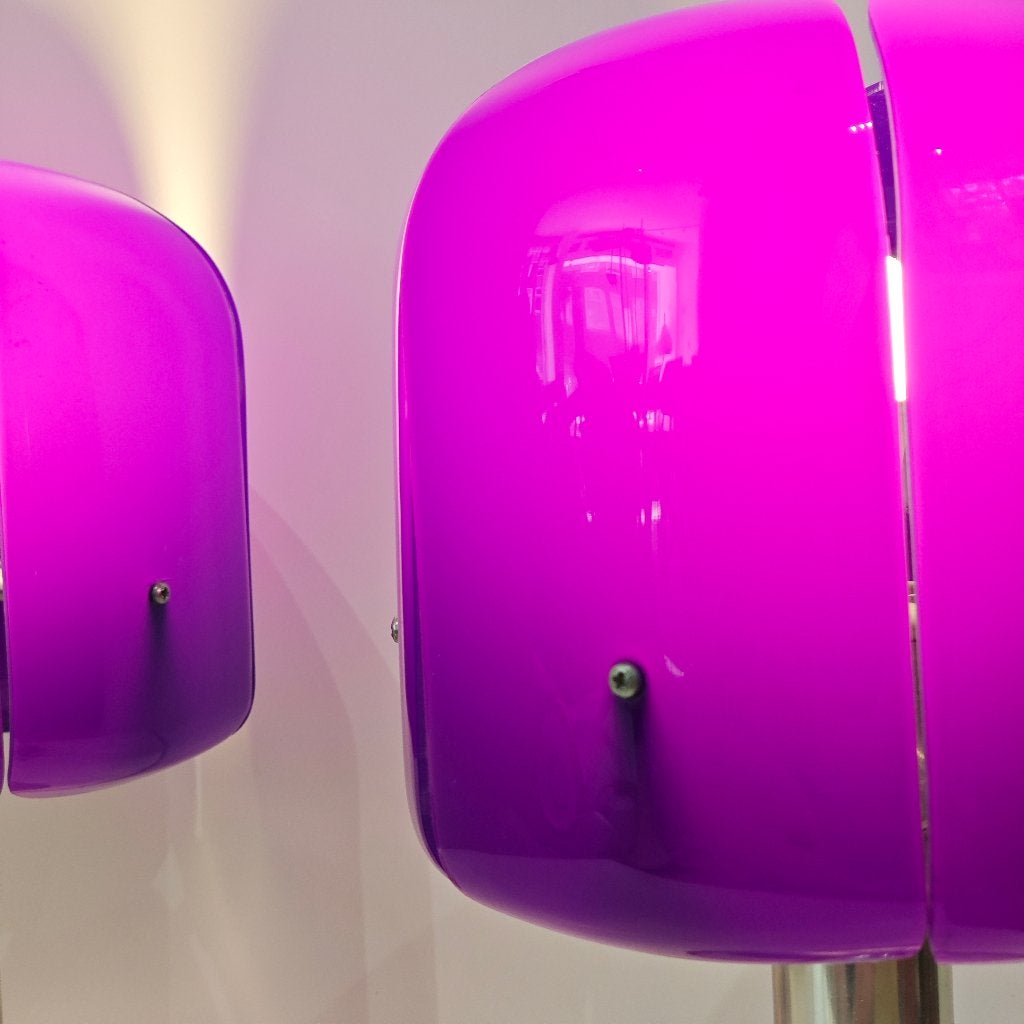 Vintage tafellampen paars plexiglas, Onbekend, Ophalen of Verzenden, Onbekend, Onbekend