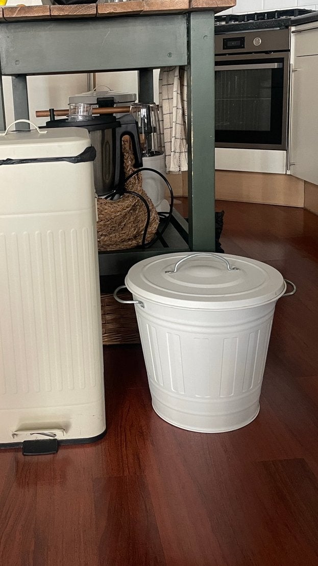 Ikea KNODD white vintage bin / prullenbak, Huis en Inrichting, Ophalen of Verzenden, Zo goed als nieuw, Kunststof
