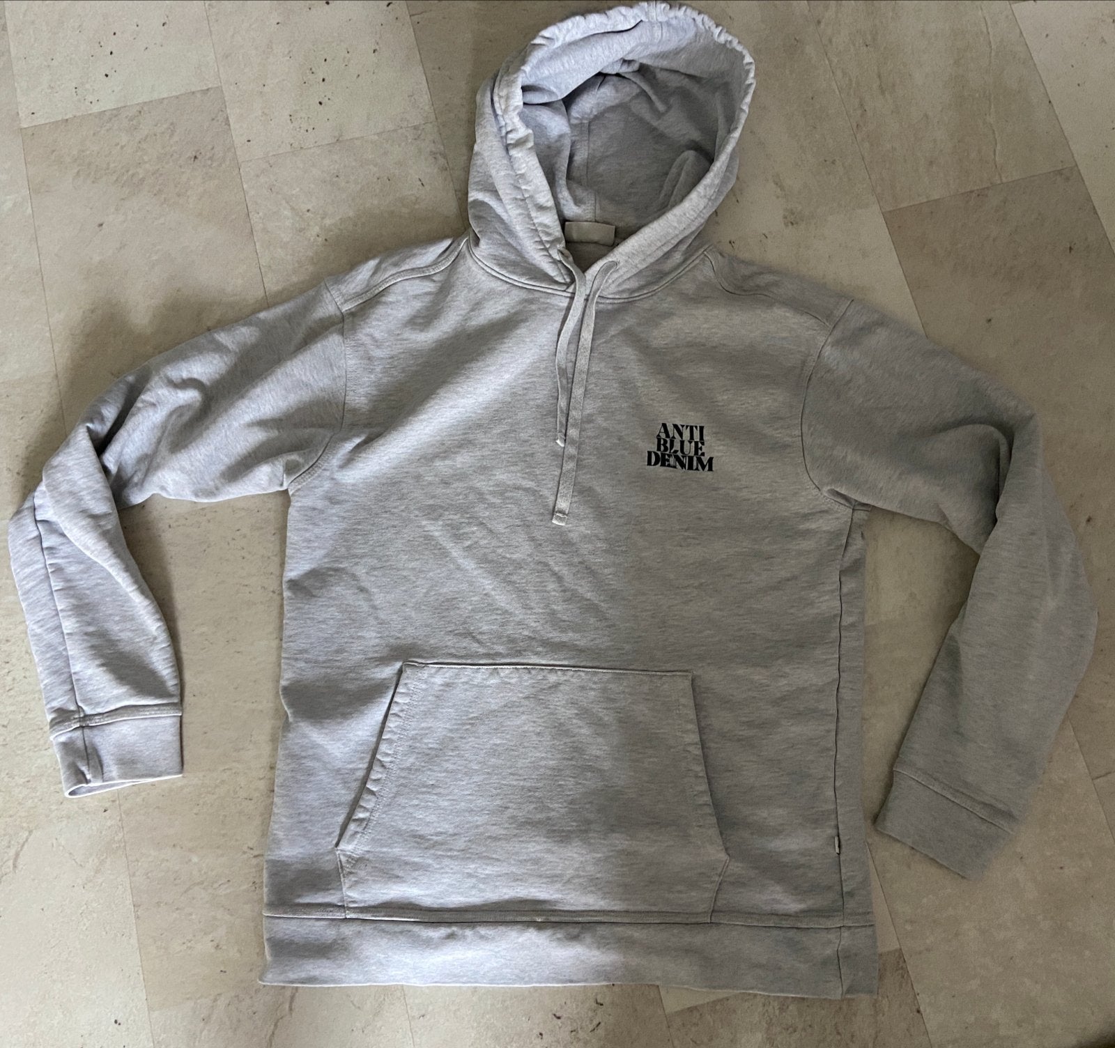 Anti Blue Denim Hoodie Maat M, Kleding | Heren, Truien en Vesten, Ophalen of Verzenden, Zo goed als nieuw, Maat 48/50 (M), Grijs