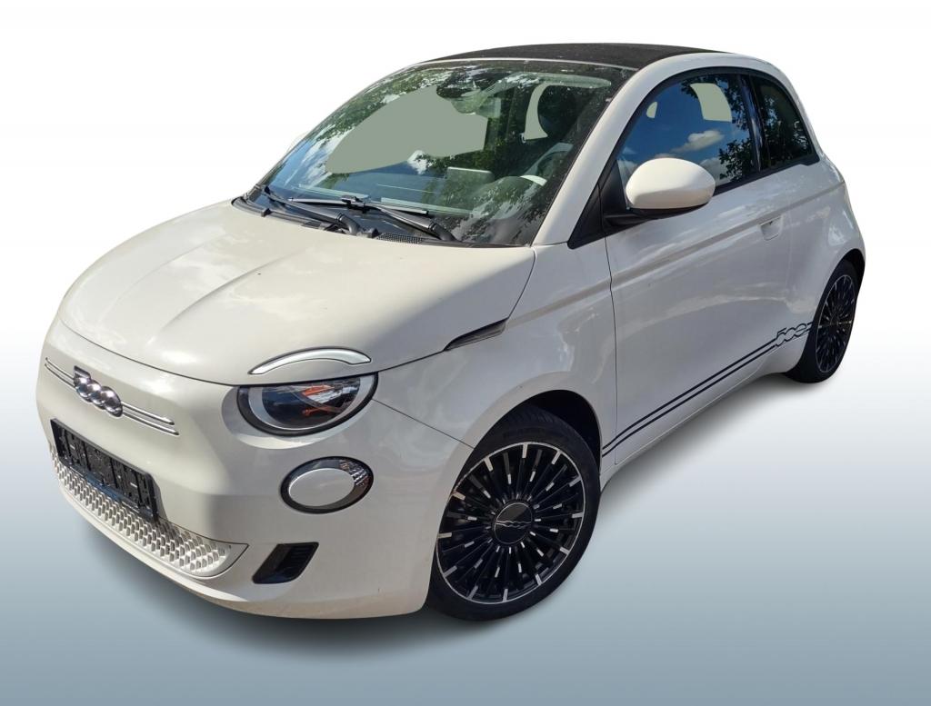 Fiat 500 E-Cabrio-  Lente Actie nu met 2000 Korting! Rijklaa, Auto's, Huisgarantie, 4 stoelen, Wit, Origineel Nederlands