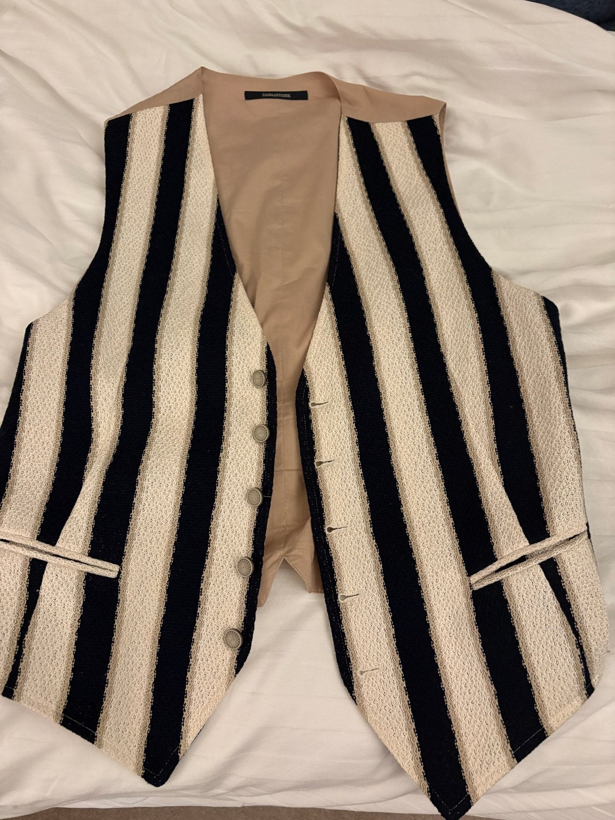 Tagliatore heren gilet maat 50-52, blauw-wit-crème, slimfit, Kleding | Heren, Ophalen, Zo goed als nieuw