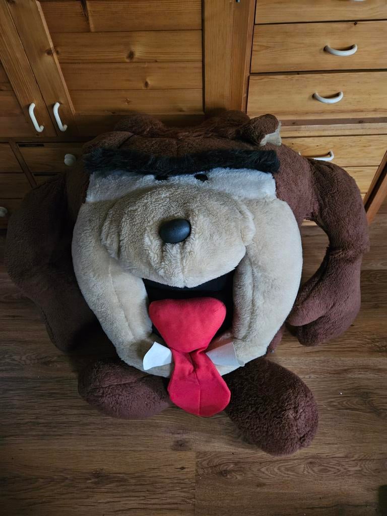 Zeer Grote Taz Tasmanian Devil Knuffel Looney Tunes, Gebruikt, Overige merken, Overige karakters, Overige typen