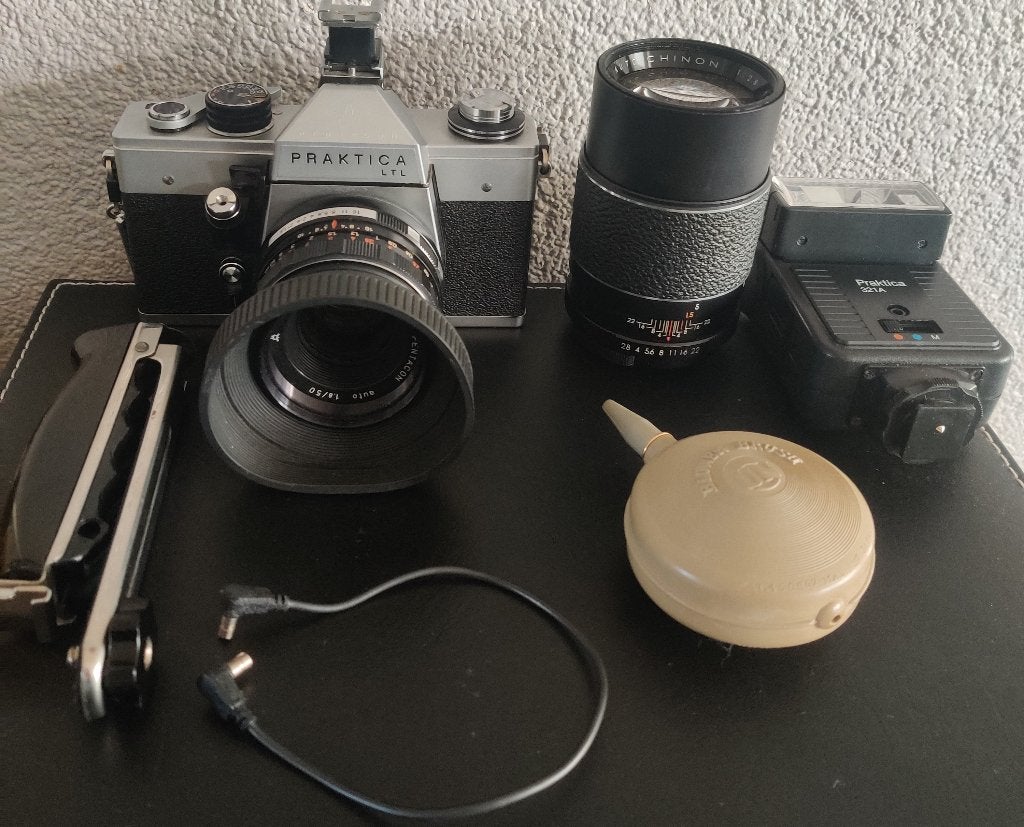 Fotocamera Praktica LTL analoog+2 lenzen, Audio, Tv en Foto, Fotocamera's Analoog, Ophalen, Refurbished, Spiegelreflex, Overige Merken
