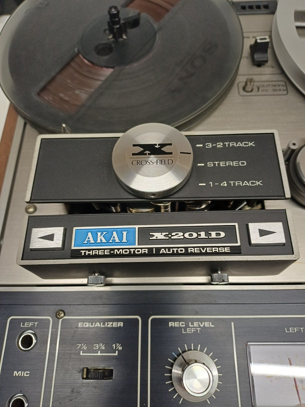 Akai X-201D Bandrecorder Reel to Reel - Goede Staat, Ophalen of Verzenden, Bandrecorder, Met stofkap