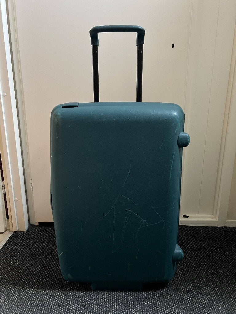Samsonite hardshell koffer 75 cm | Donkergroen | Goede staat, Gebruikt, Hard kunststof, 45 tot 55 cm, 70 cm of meer