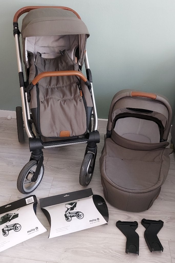 Complete nette kinderwagen Mutsy Nio adventure sea green, Gebruikt, Verstelbare duwstang, Mutsy, Ophalen
