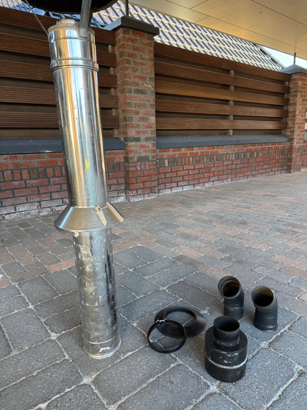 Dubbelwandige rookkanaal, Ophalen, Gebruikt