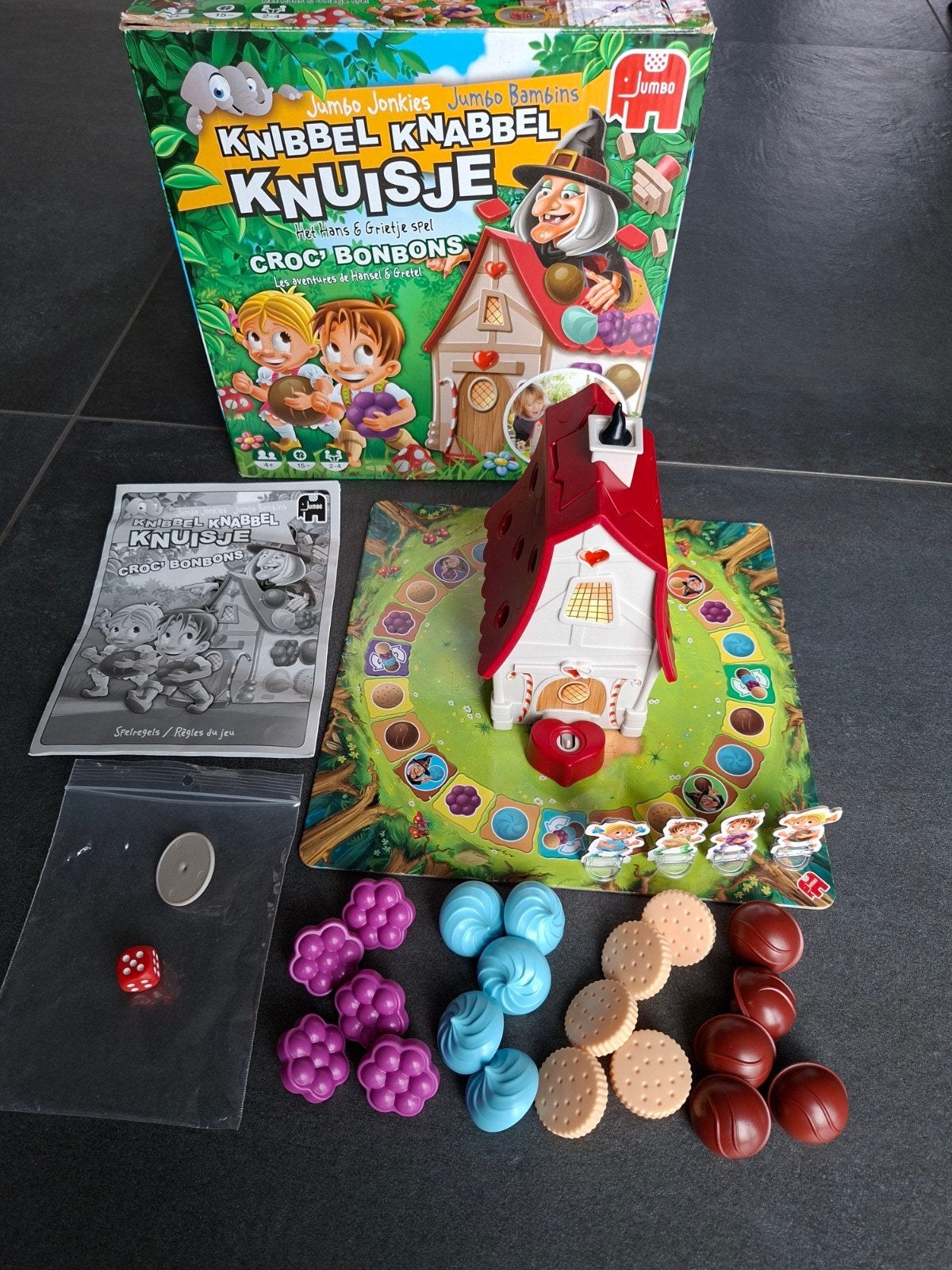 Jumbo - Knibbel Knabbel Knuisje - (NL/FR) - Bordspel, Ophalen of Verzenden, Zo goed als nieuw, Jumbo