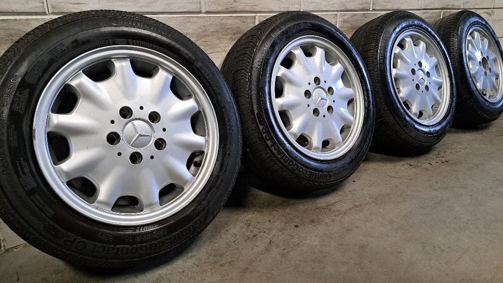 Elegance velgen E-klasse W210 C-Klasse W202 S202 185/65/15, Gebruikt, 15 inch, Banden en Velgen, Personenwagen