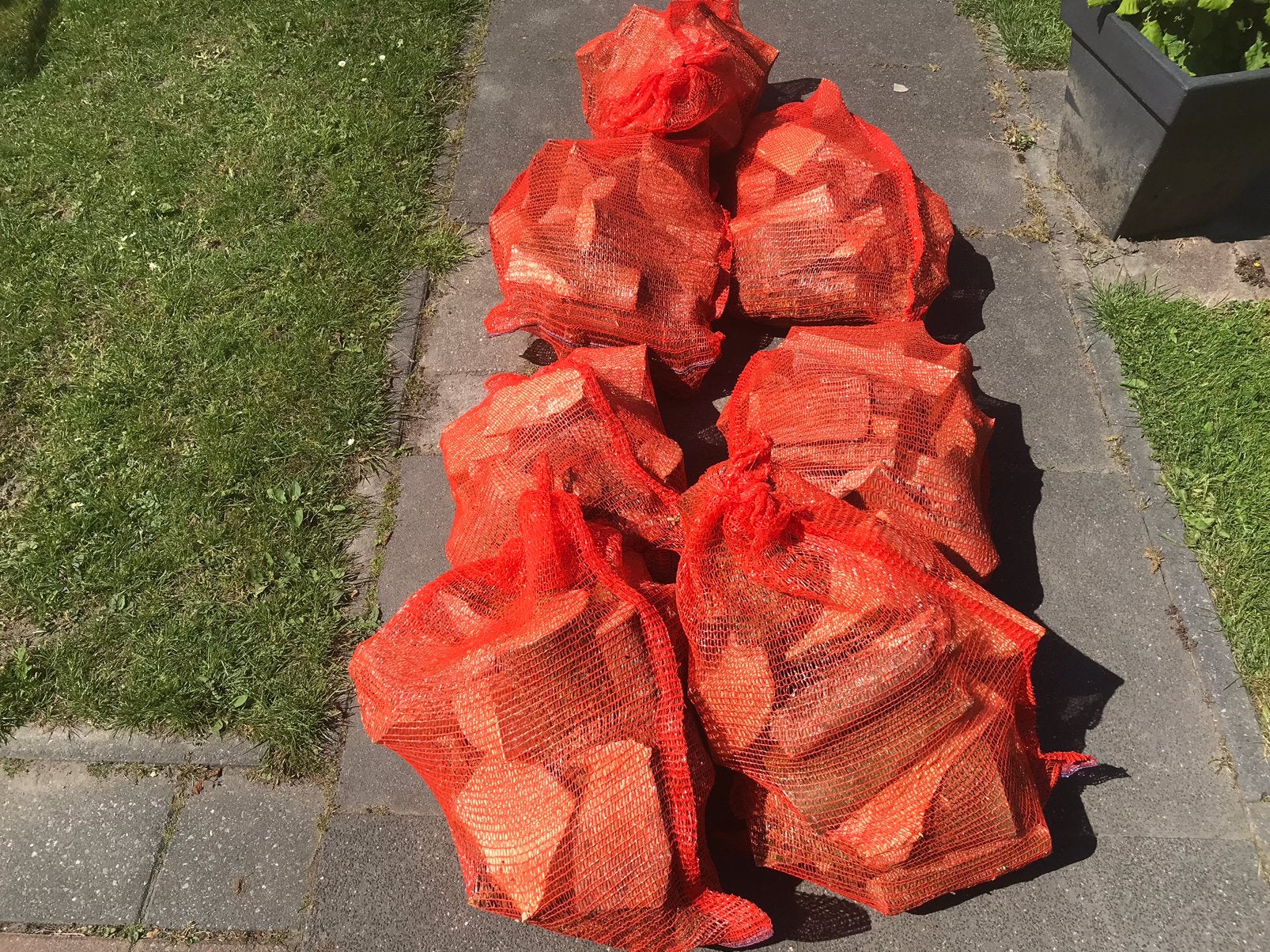 Grote zakken essenhout stookklaar, Minder dan 3 m³, Ophalen