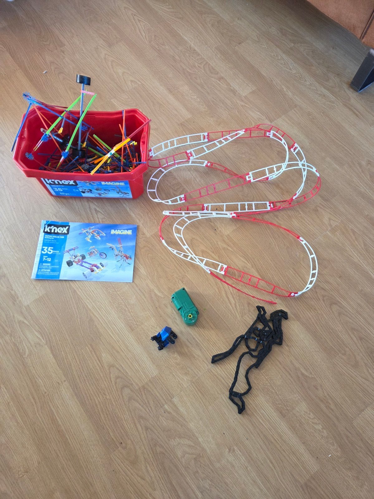 K'nex Mega Box 521 onderdelen + achtbaan / rollercoaster, Ophalen, Gebruikt, Bouwen