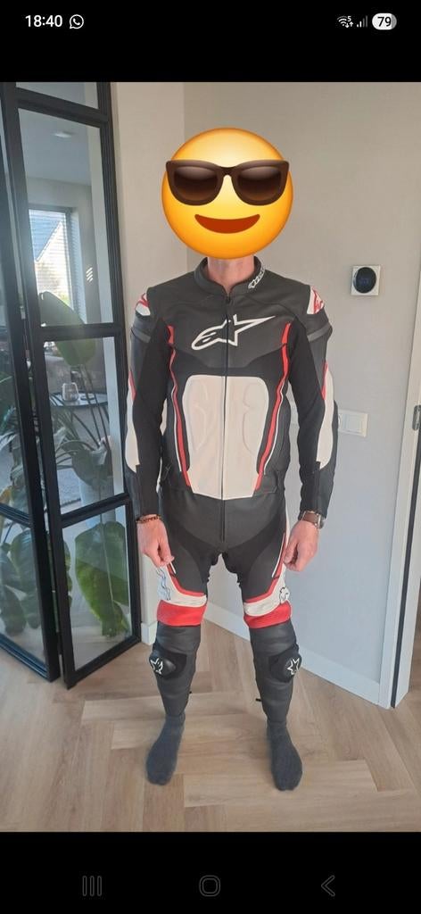 Zo goed als nieuw: Alpinestars 2-delig leren motorpak, Ophalen, Alpinestars, Tweedehands, Heren