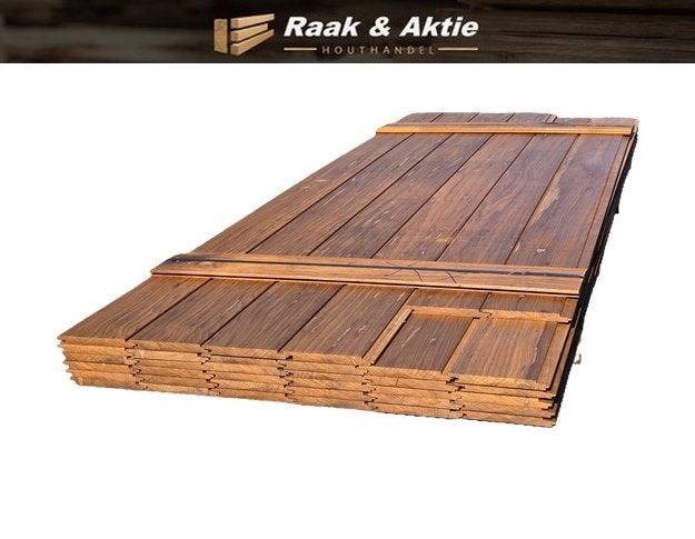 17.6 m2 Hardhouten rabat - nr: HP190, Ophalen, Planken, Nieuw, Hardhout
