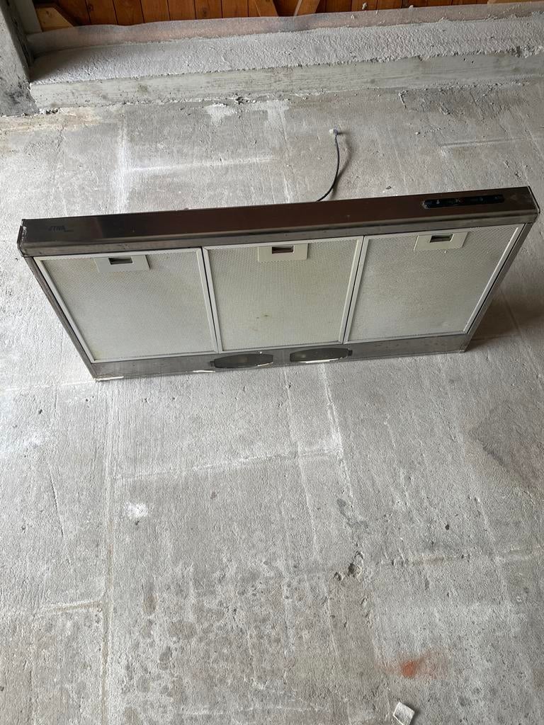 RVS afzuigkap Etna Avance 90 cm breed, Ophalen, Gebruikt, Inbouw, Onderbouw afzuigkap