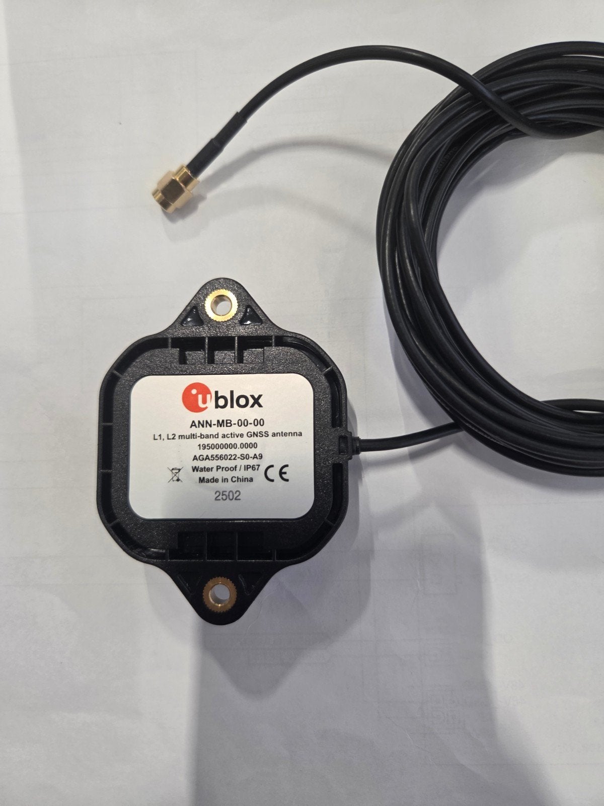 U-blox ANN-MB-00 L1, L2 Multi-band GNSS Antenne, Ophalen of Verzenden, Zo goed als nieuw