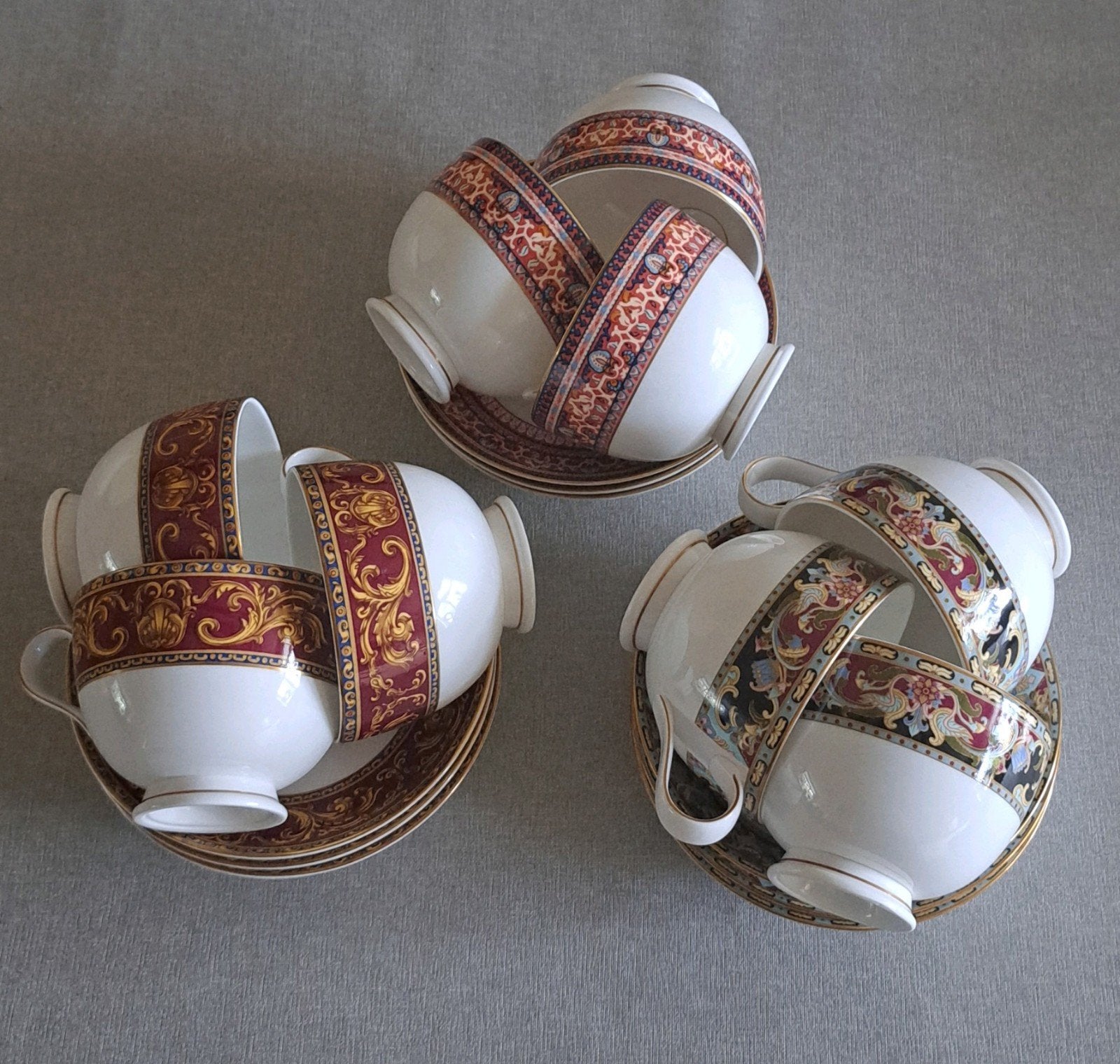 Focke & Meltzer Royal Bone China Kop en Schotel Set, Gebruikt, Ophalen of Verzenden, Overige stijlen, Kop(pen) en/of Schotel(s)