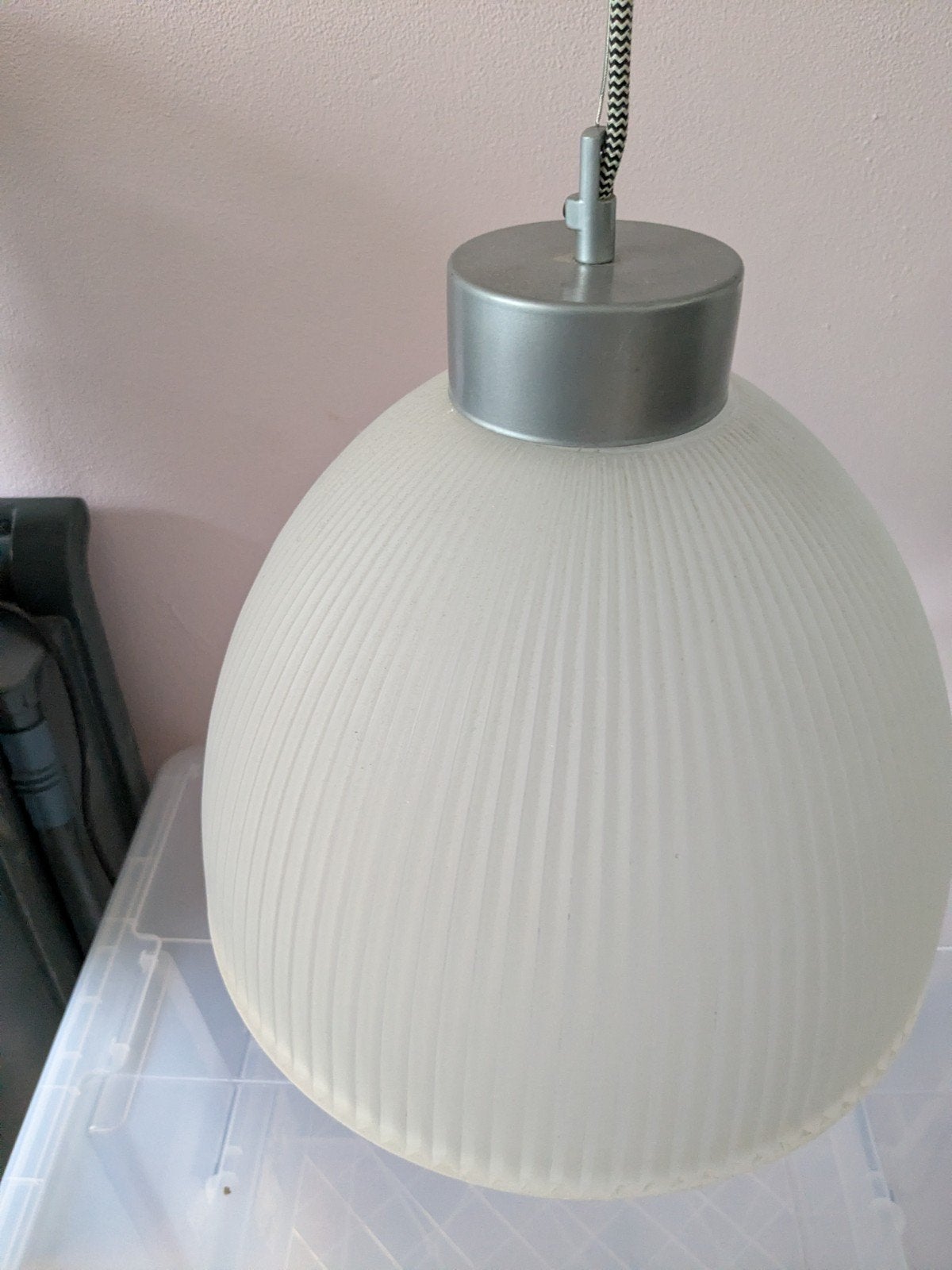 Ikea Kalcium lampen - industrieel metaal en glas, Huis en Inrichting, Lampen | Hanglampen, Ophalen, Zo goed als nieuw, Glas, Industrieël   modern