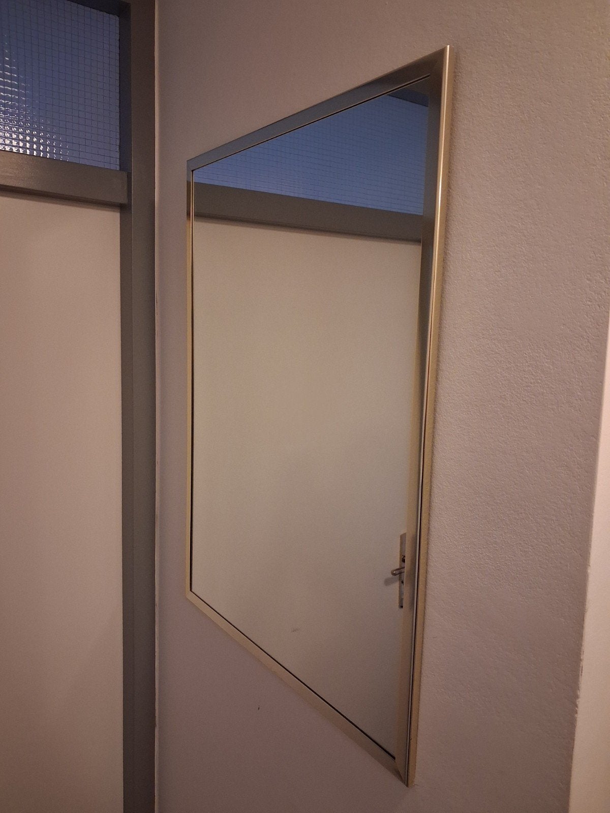 Gouden spiegel jaren '80, Ophalen, Gebruikt, 100 tot 150 cm, Rechthoekig
